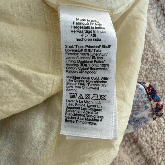 Crew Smocked Waist Boho Dress | Paisley Floral Print | Womens Size XL - Picture 6 of 6